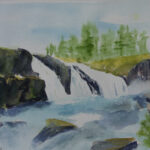 Aq_L_Norwegen Wasserfall 30 x 40 cm